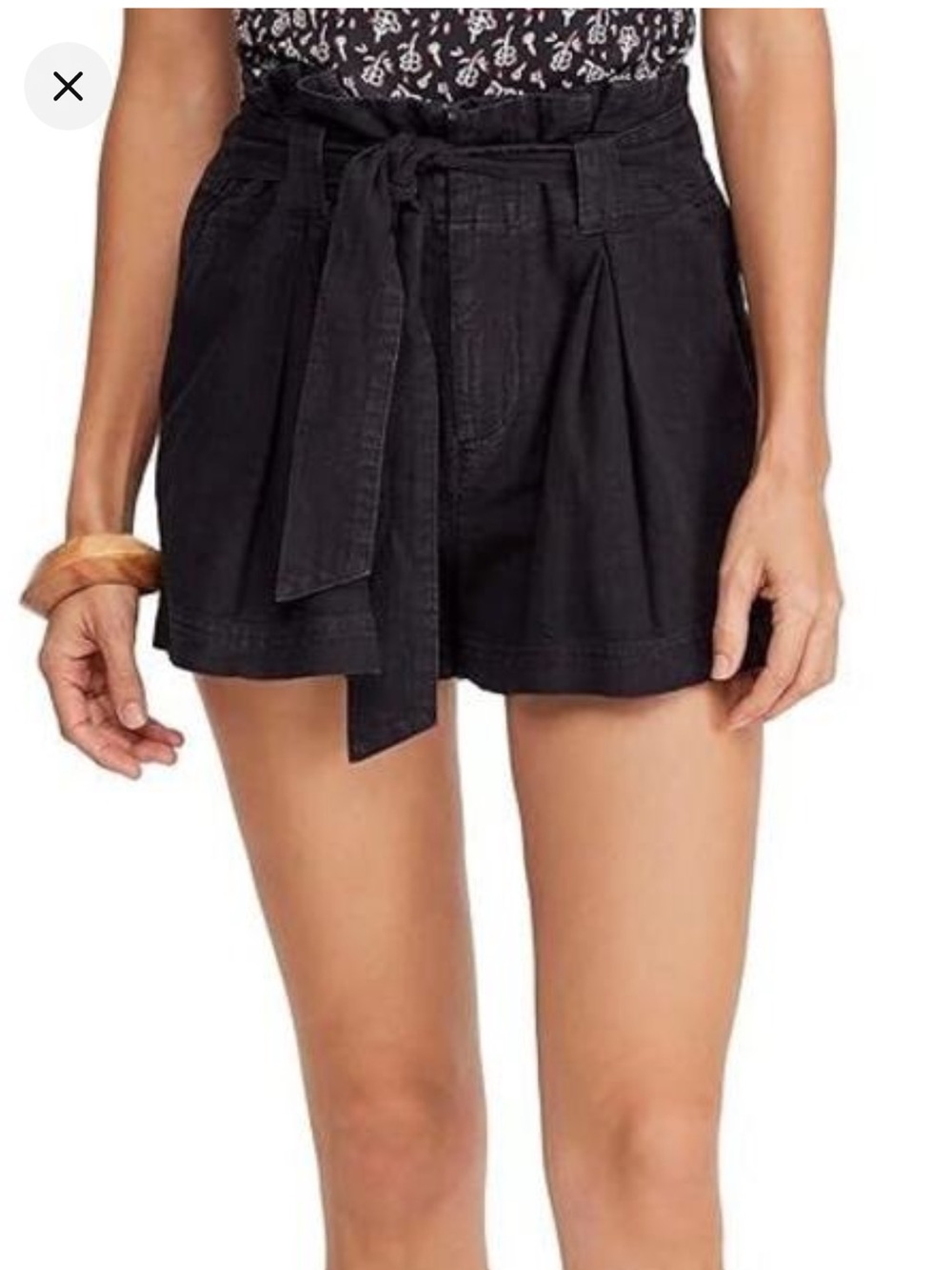Free People Everywhere You Go Paper Bag Tie Waist Shorts Size 2